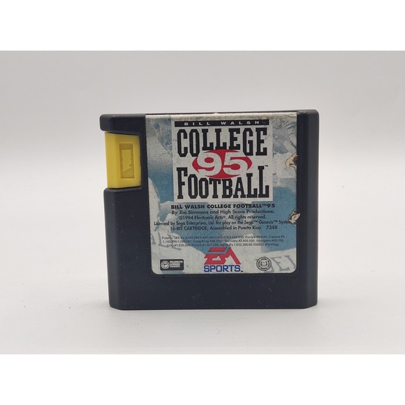 Other - Bill Walsh College Football 95 (Sega Genesis, 1994) Game Cartridge